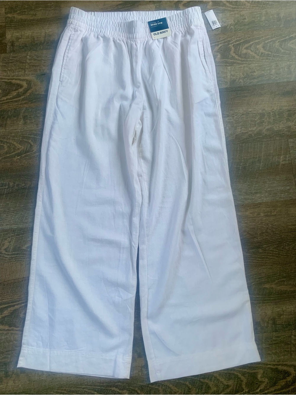 Old Navy White Wide Leg Pull-On Pants